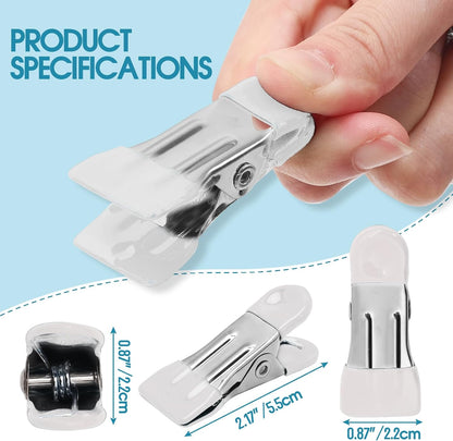 Clothes Pins Heavy Duty, 30 Pack, 2.17 Inch Metal Chip Clips, 6 Colors