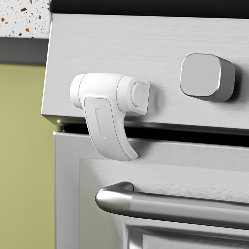 1 PC Baby Safety Oven Door Lock, Kitchen Safety Locks for Babies, Childproof Oven Locks for Kids, Heat-Resistant, No Screws & Drilling (Black)