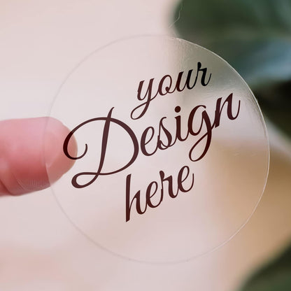 100 Or 200 Pack 1.5 inches Custom Your Own Transparent Waterproof Sticker Personalized Decals Text Name Image Photo Clear Labels Stickers