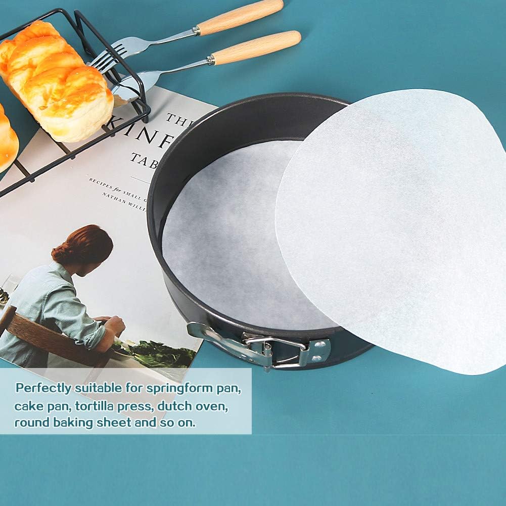 BOYAN 9 Inch Parchment Paper Rounds for Springform Pan and Cake Pan, 100pcs