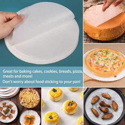 BOYAN 9 Inch Parchment Paper Rounds for Springform Pan and Cake Pan, 100pcs