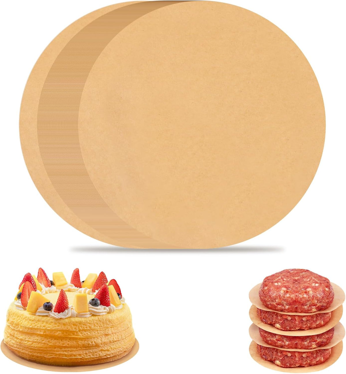 BOYAN 9 Inch Parchment Paper Rounds for Springform Pan and Cake Pan, 100pcs