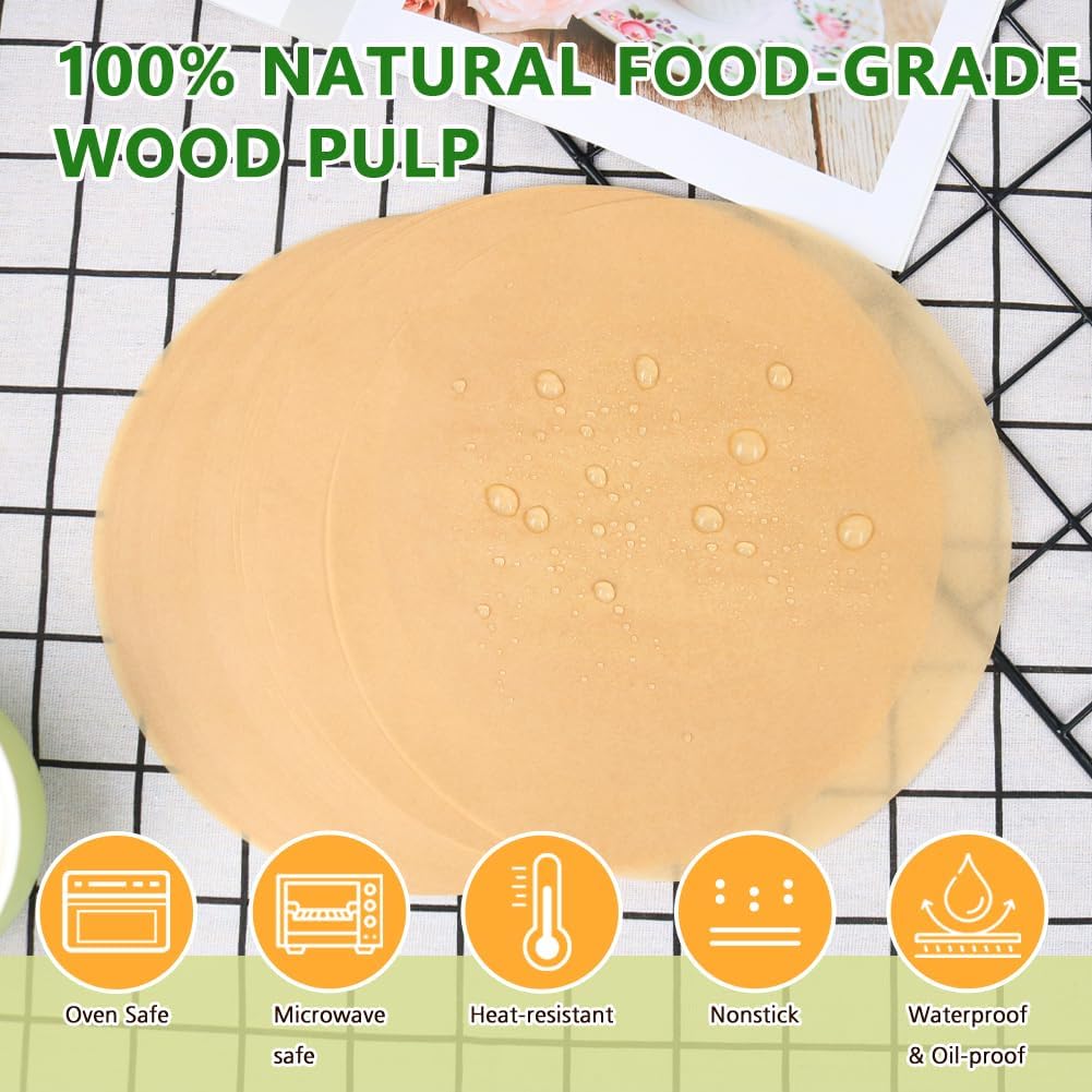 BOYAN 9 Inch Parchment Paper Rounds for Springform Pan and Cake Pan, 100pcs