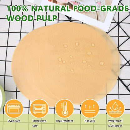 BOYAN 9 Inch Parchment Paper Rounds for Springform Pan and Cake Pan, 100pcs