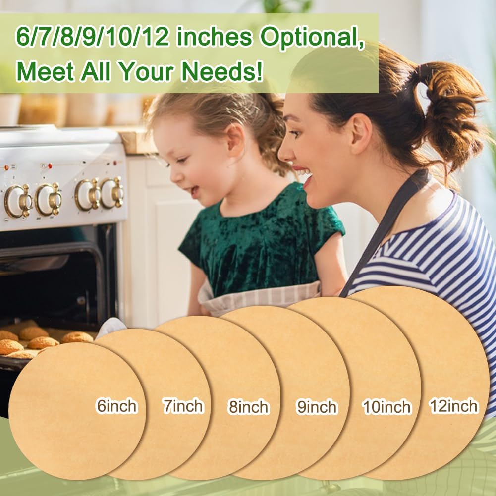 BOYAN 9 Inch Parchment Paper Rounds for Springform Pan and Cake Pan, 100pcs