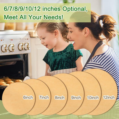 BOYAN 9 Inch Parchment Paper Rounds for Springform Pan and Cake Pan, 100pcs