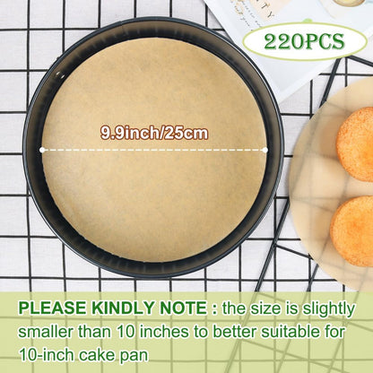 BOYAN 9 Inch Parchment Paper Rounds for Springform Pan and Cake Pan, 100pcs