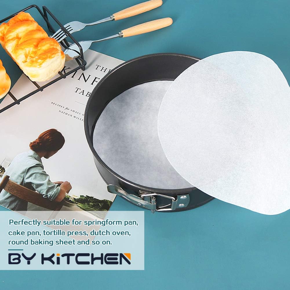 BOYAN 9 Inch Parchment Paper Rounds for Springform Pan and Cake Pan, 100pcs
