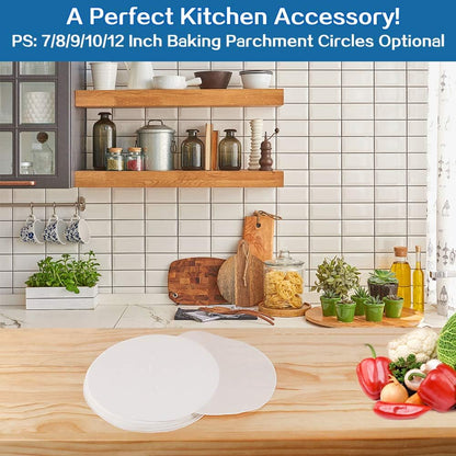 BOYAN 9 Inch Parchment Paper Rounds for Springform Pan and Cake Pan, 100pcs