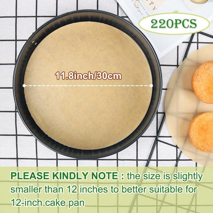 BOYAN 9 Inch Parchment Paper Rounds for Springform Pan and Cake Pan, 100pcs