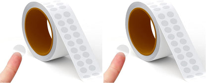 Performore Crystal Clear Transparent 0.5" Round Stickers 2 Across, Envelope Tab Sealer and Retail Package Round Clear Seal Labels Self Adhesive, 1000 Stickers Per Roll