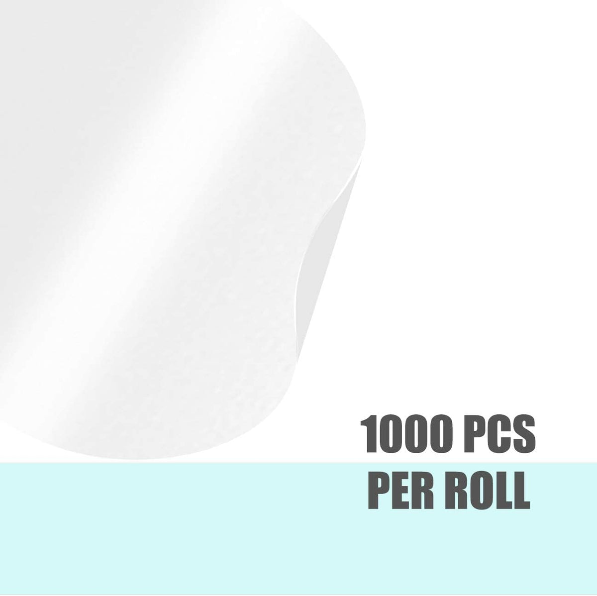 Performore Crystal Clear Transparent 0.5" Round Stickers 2 Across, Envelope Tab Sealer and Retail Package Round Clear Seal Labels Self Adhesive, 1000 Stickers Per Roll