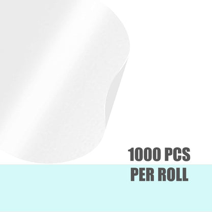 Performore Crystal Clear Transparent 0.5" Round Stickers 2 Across, Envelope Tab Sealer and Retail Package Round Clear Seal Labels Self Adhesive, 1000 Stickers Per Roll