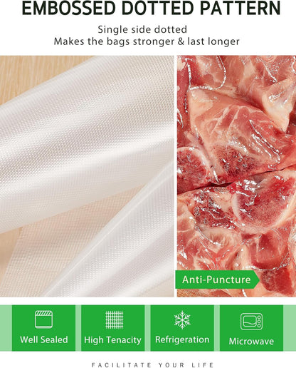 11" x 150' Vacuum Sealer Bags Rolls Keeper with Cutter Dispenser