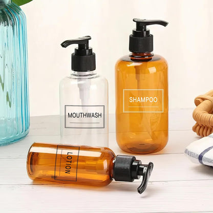 64 PCS Clear Waterproof Labels for Bottles, Minimalist Farmhouse Bathroom/Kitchen Hand Soap Dispenser Label Set, Transparent Cleaning Labels for Soap, Lotion, Shampoo and Conditioner