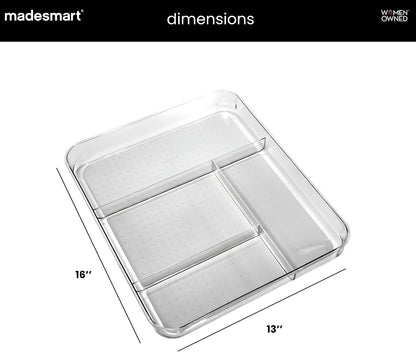 Classic 4 Compartment Drawer Organizer, White