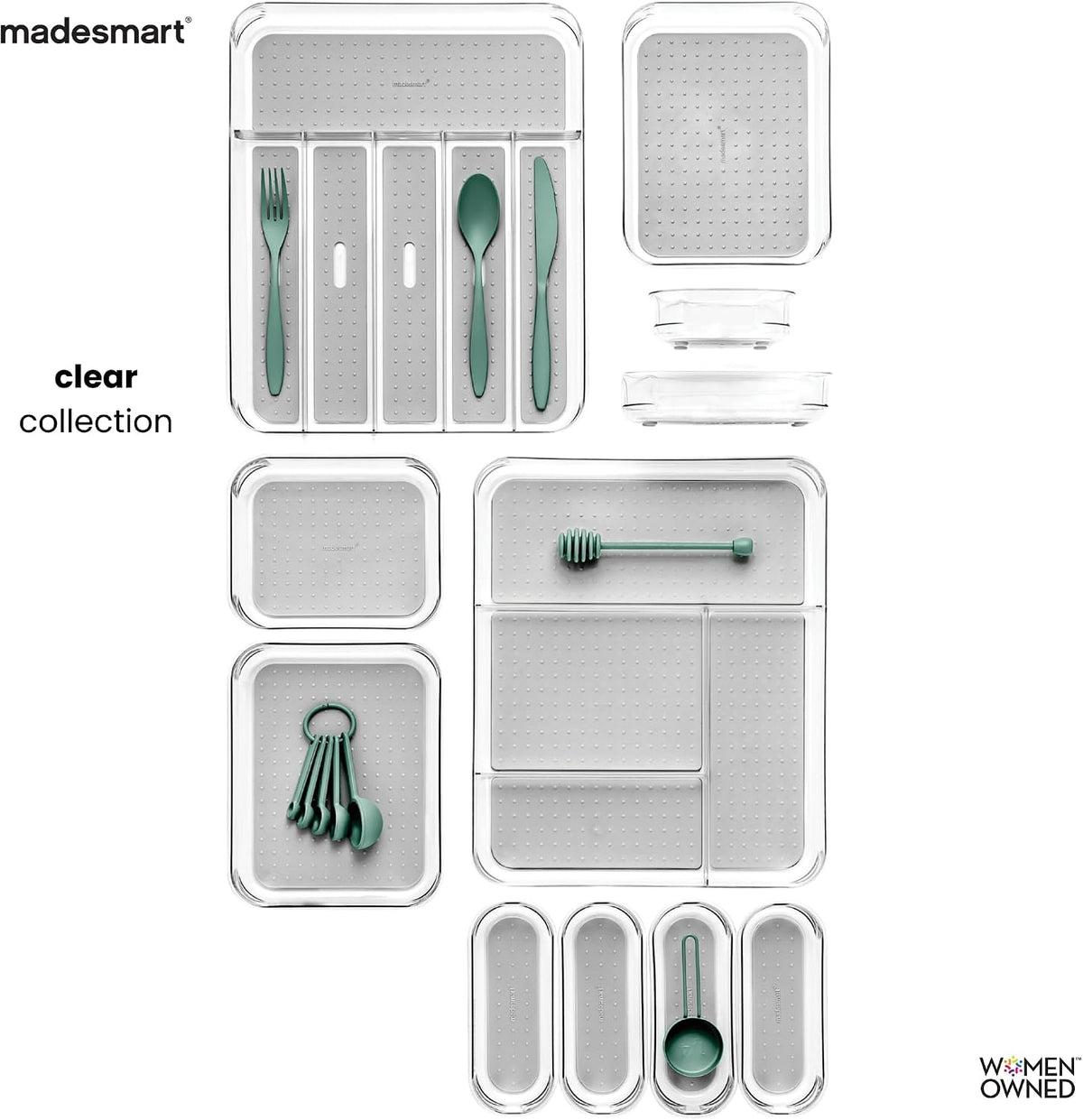 Classic 4 Compartment Drawer Organizer, White