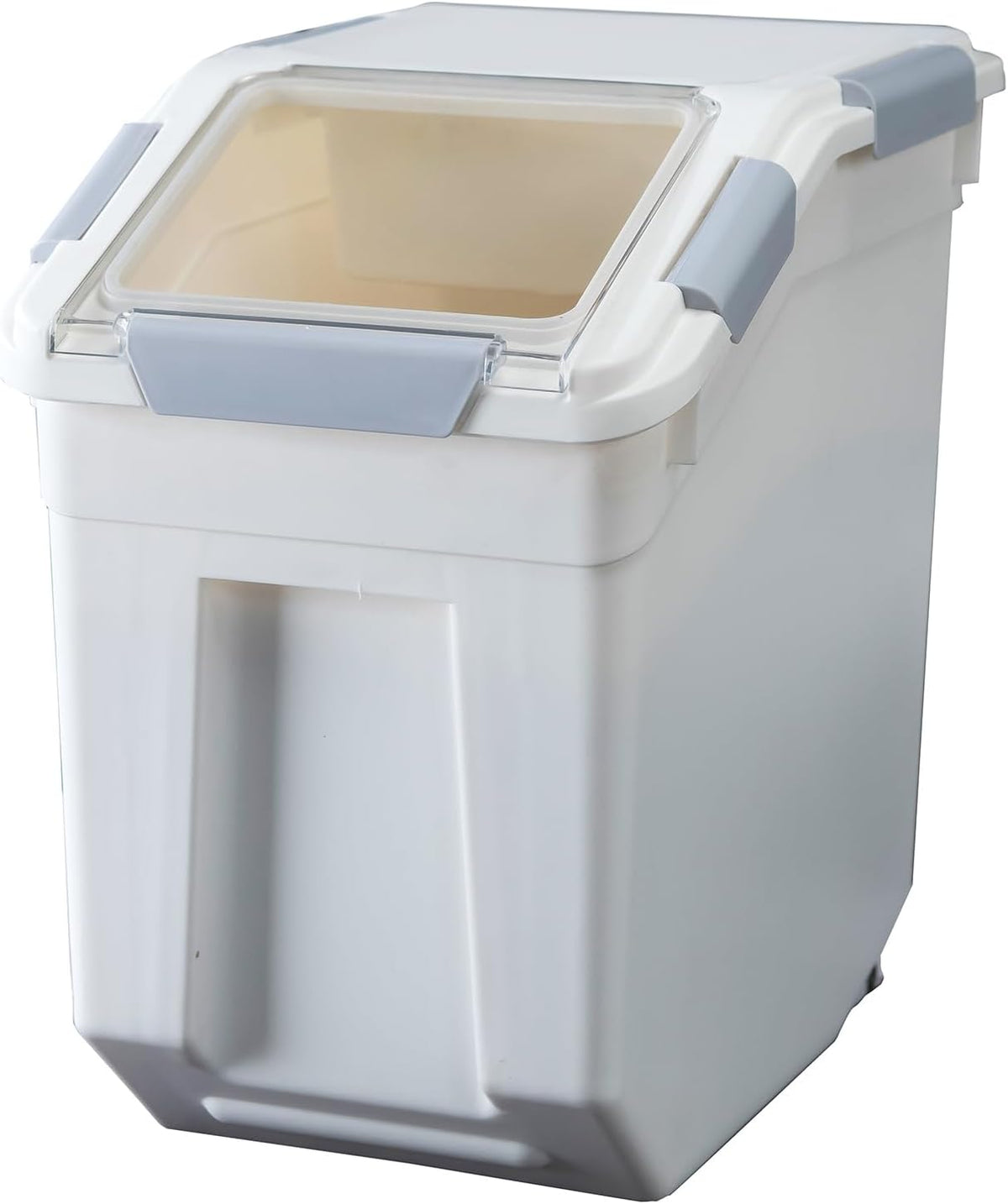 33 Liter / 50 lbs Rice Storage Container with Measuring Cup, BPA free, For Rice | Grain | Pet Food | Flour, White