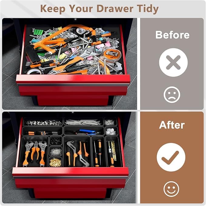 【𝗙𝗶𝘁𝘀𝟭𝟬𝟬+ 𝗧𝗼𝗼𝗹𝘀】 Tool Box Organizer Garage Organization