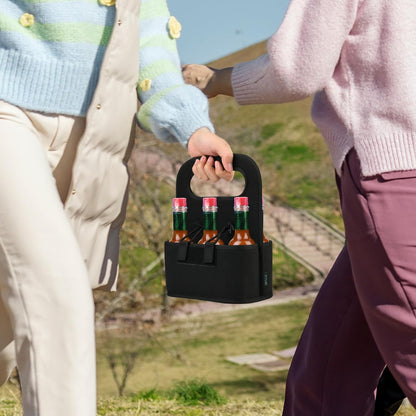 6-bottle Carrier for Hot Sauce Bottles, Holds Standard 5oz Bottles, Condiment Holder for Oil, Sauces, Vodka, Ketchup, Tabasco, Honey for the Hot Sauce Lover Fan, Holder Only