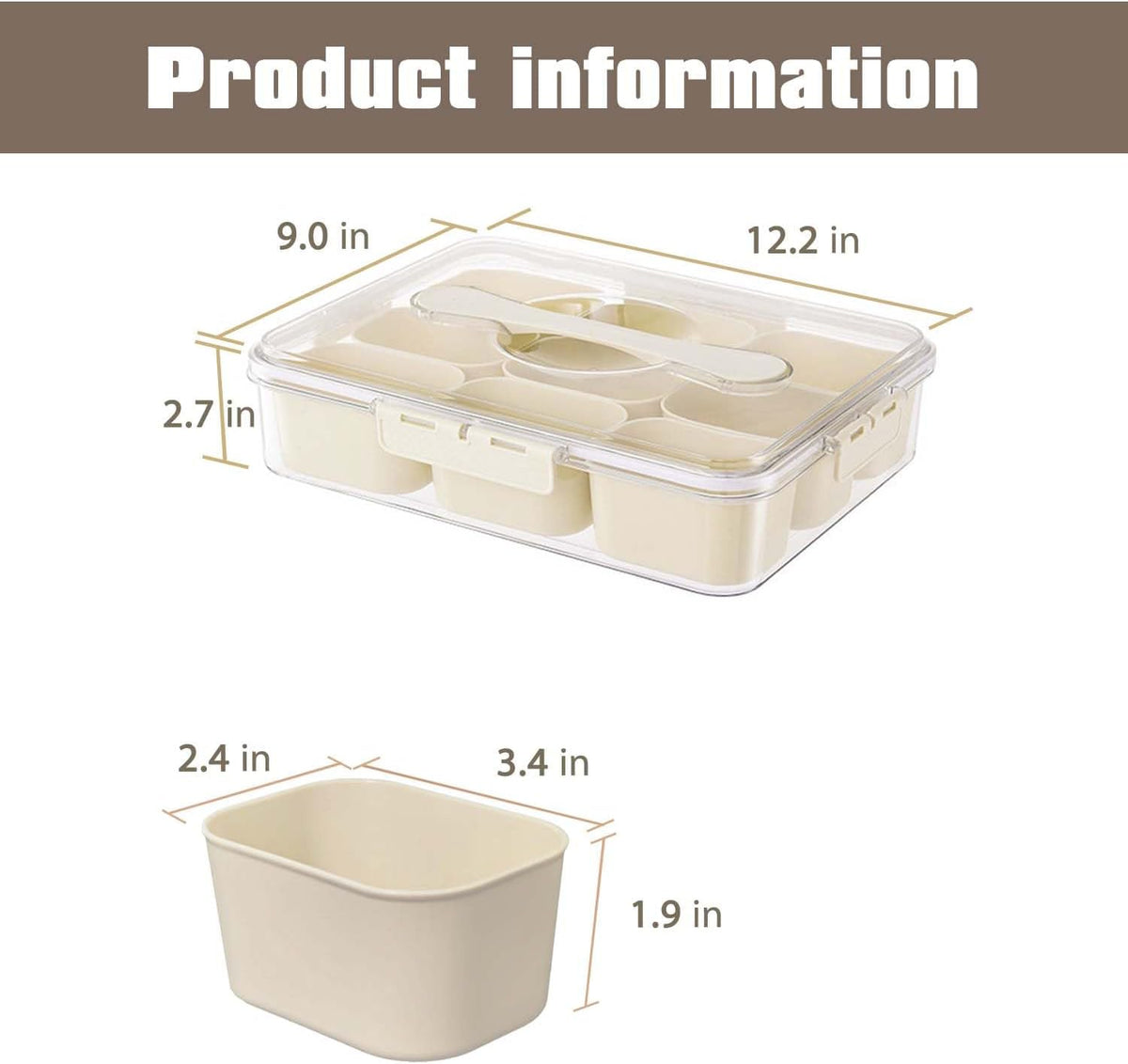 1.5L Fruit Storage Containers for Fridge with Removable Drain Tray