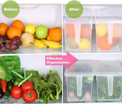 1.5L Fruit Storage Containers for Fridge with Removable Drain Tray