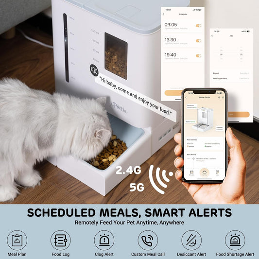 FW54 5G/2.4GHz WiFi Automatic Feeder and Waterer 2-in-1 Set for Pet