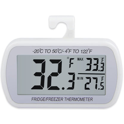 2 Pack Waterproof Digital Refrigerator Freezer Thermometer Large LCD