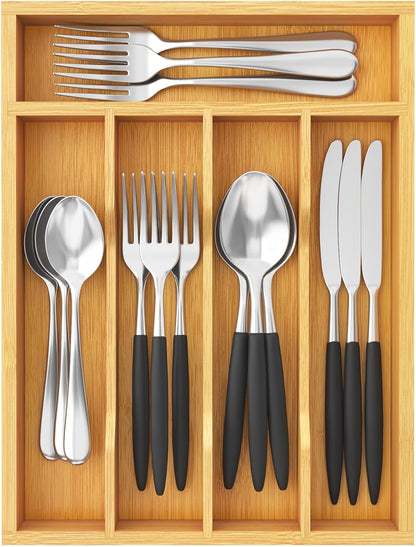 Bamboo Silverware Tray for Drawer, 6.7 x 12