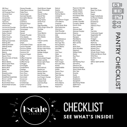 372 Pantry Labels for Global Food Items Including 120 Best by Labels for Food Containers, Jars, Storage, Pantry Organization- Global Pantry Collection (White, Square)