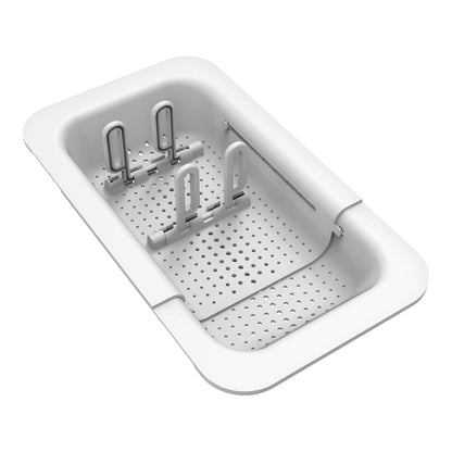 Sink Caddy for Baby Bottles and Parts with Two Brush Holders, Over The Sink Kitchen Storage, Drying Rack, and Organizer, BPA-Free
