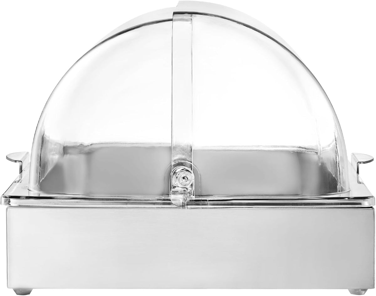 Chilled Condiment Server Caddy, 5 Compartment Ice Cooled Serving Container, Plastic Fruit Garnish Tray Platter with Lid, for Taco Salad Bar Accessories, Party Home Restaurant Supplies
