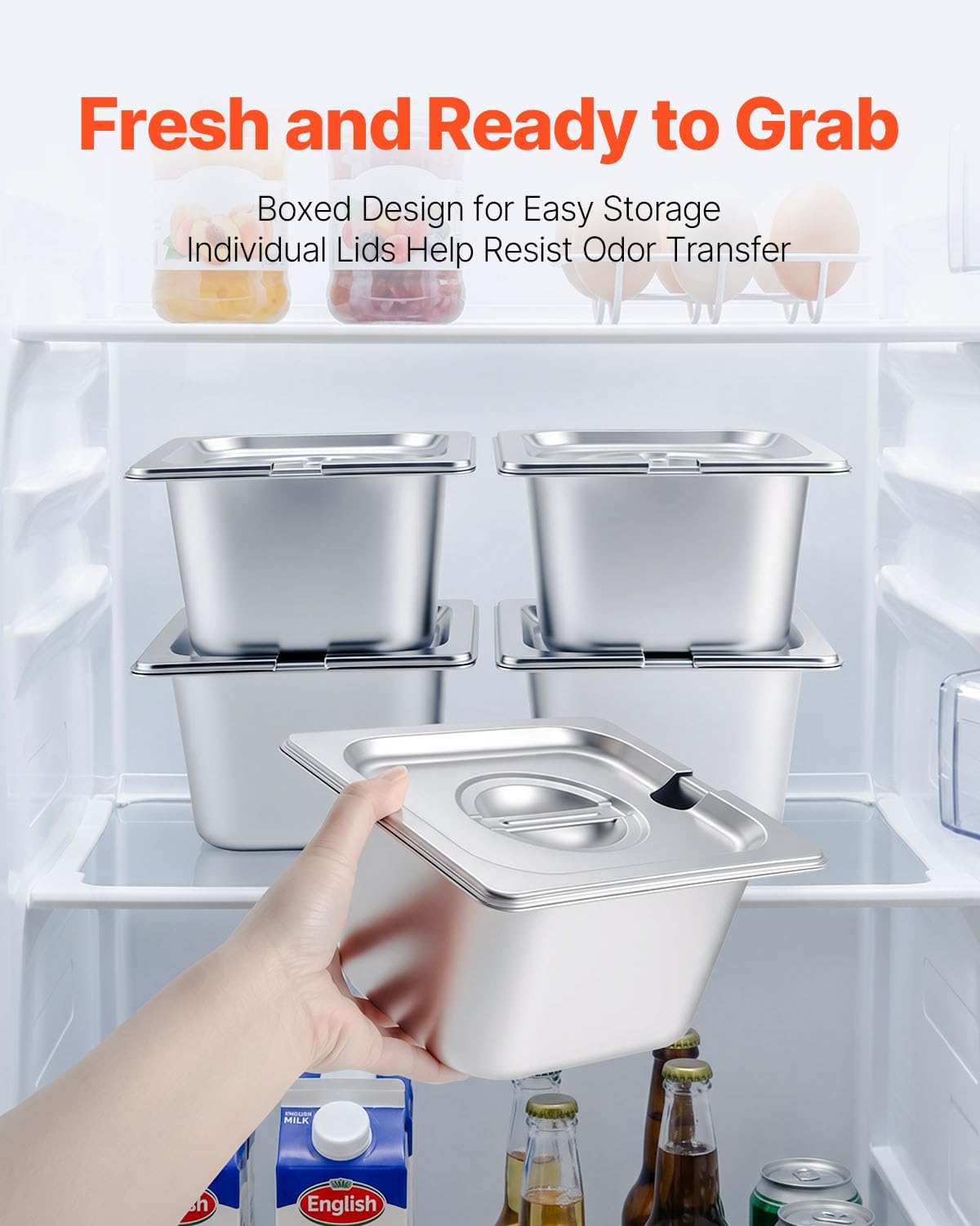 Chilled Condiment Server Caddy, 5 Compartment Ice Cooled Serving Container, Plastic Fruit Garnish Tray Platter with Lid, for Taco Salad Bar Accessories, Party Home Restaurant Supplies