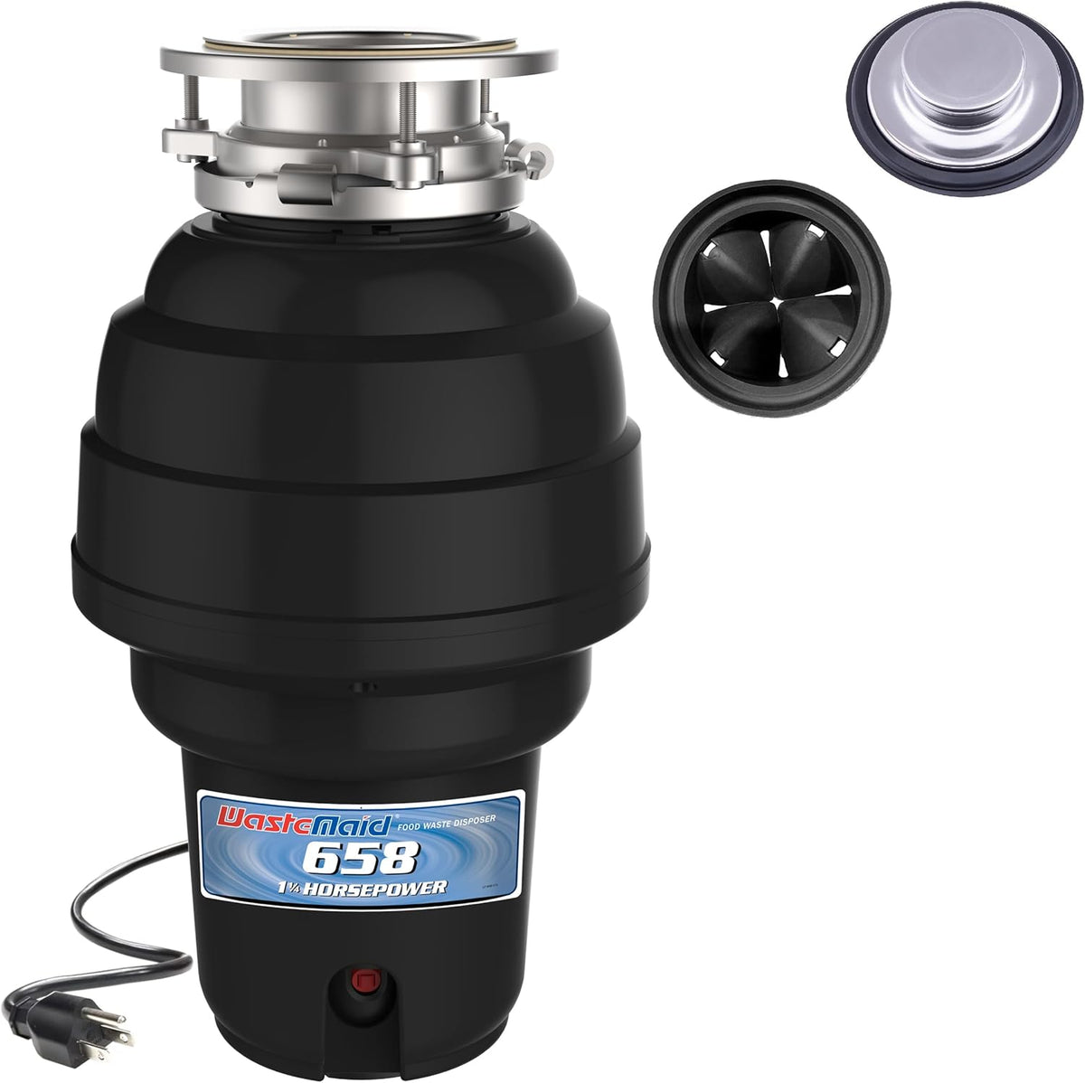 Garbage Disposal, Anti-Jam, Continuous Feed, 1/2 HP Economy
