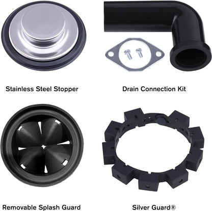 Garbage Disposal, Anti-Jam, Continuous Feed, 1/2 HP Economy