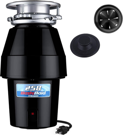 Garbage Disposal, Anti-Jam, Continuous Feed, 1/2 HP Economy