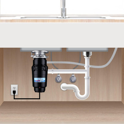 Garbage Disposal, Anti-Jam, Continuous Feed, 1/2 HP Economy