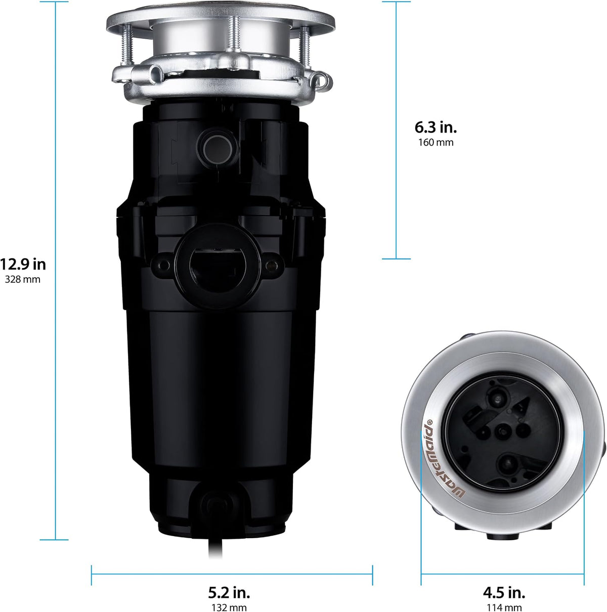 Garbage Disposal, Anti-Jam, Continuous Feed, 1/2 HP Economy