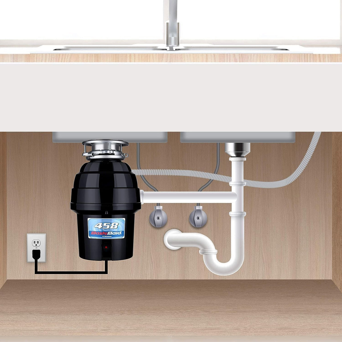 Garbage Disposal, Anti-Jam, Continuous Feed, 1/2 HP Economy