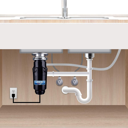 Garbage Disposal, Anti-Jam, Continuous Feed, 1/2 HP Economy