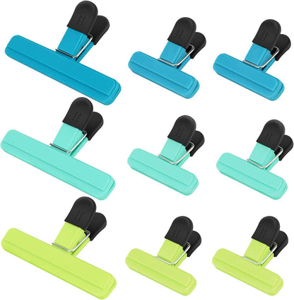 Chip Clips, Food Clips, Upgrade Wide Open Bag Clips for Food Storage with Air Tight Seal Grip (4 x L, 4 x S)