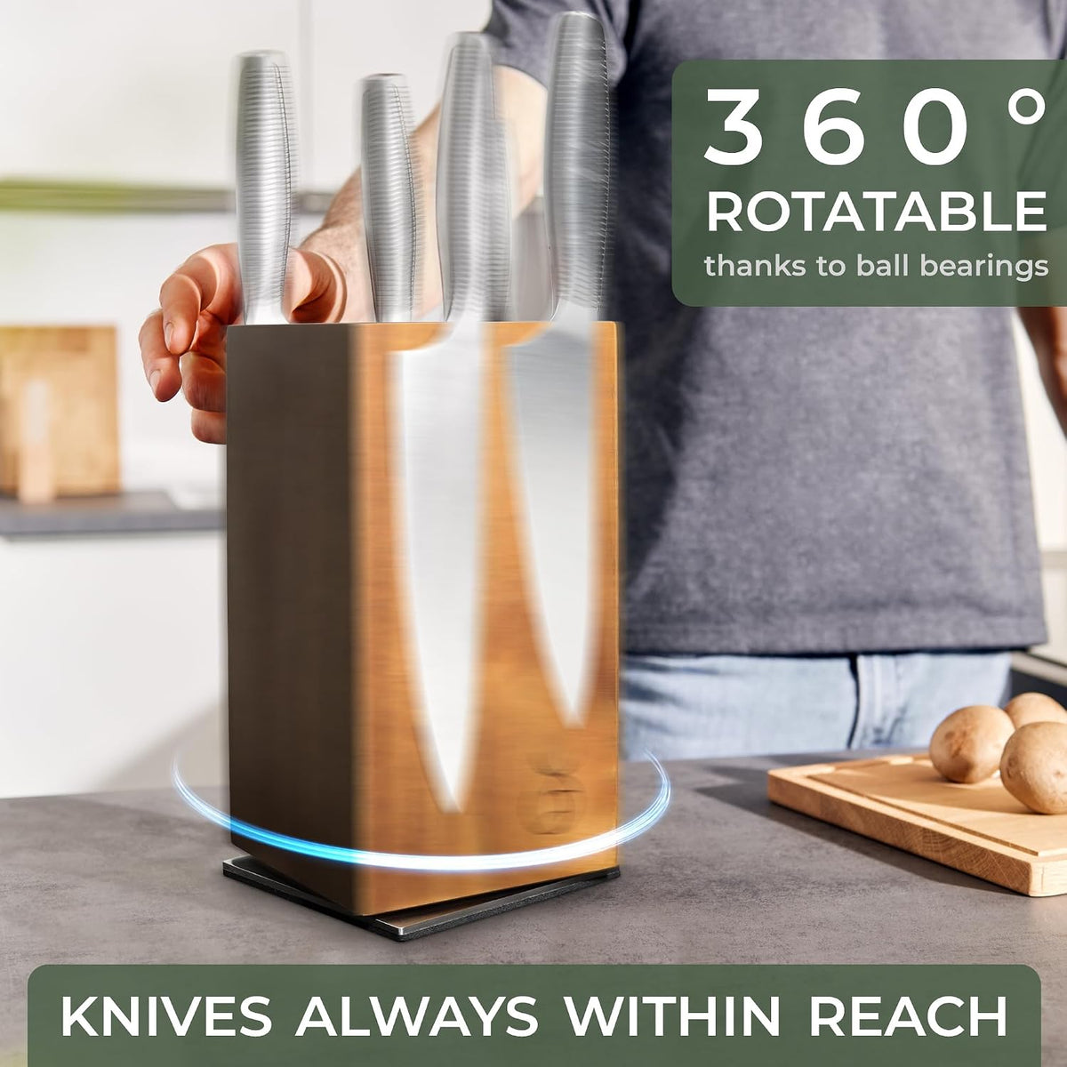 Knife Magnetic Strip (15,7 x 2 in) Mount with Adhesive or Screws - Magnetic Knife Holder for Wall - Magnetic Knife Strip made of Elegant Acacia Wood - Magnetic Knife Holder for Heavy Knifes