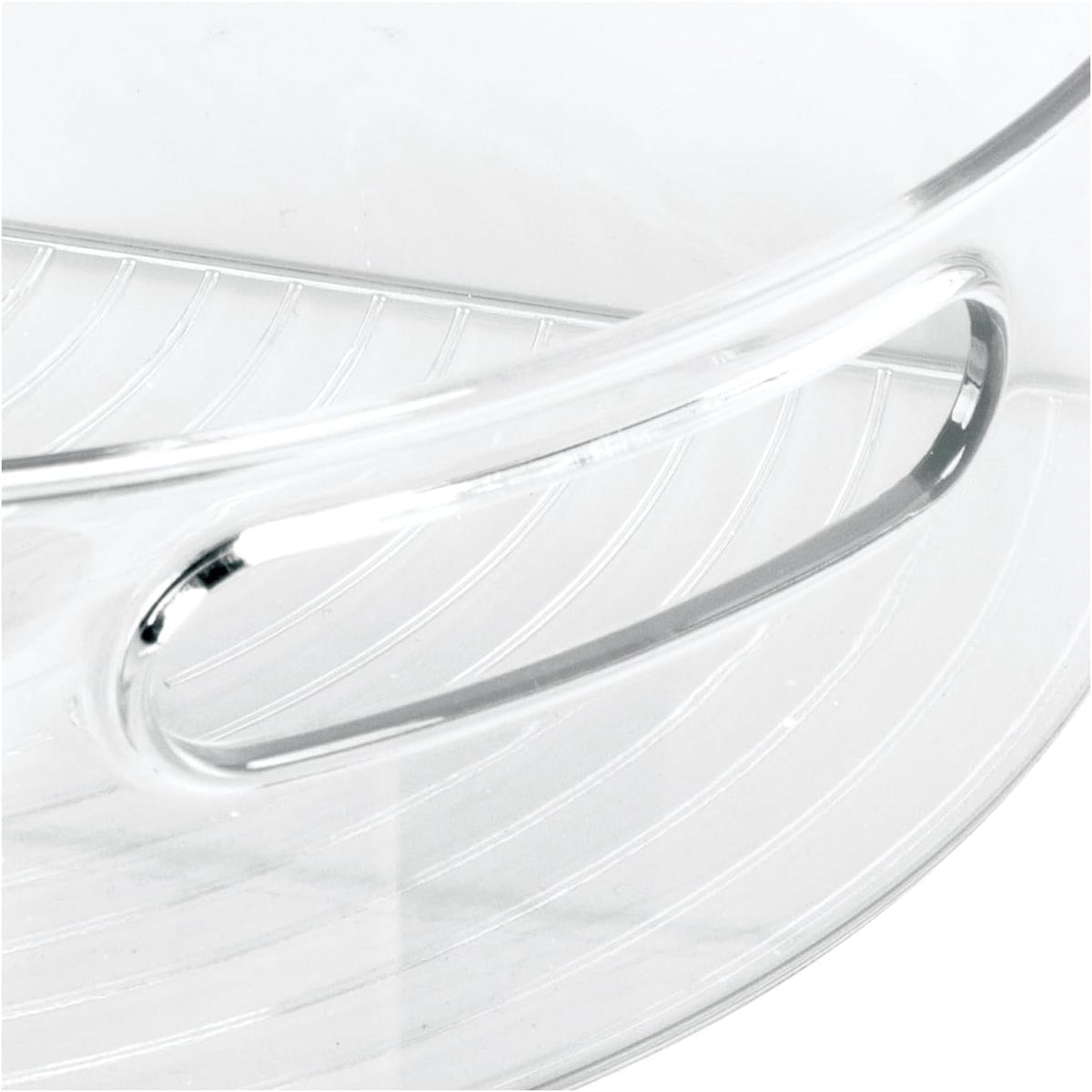 Lazy Susan 1/4 Wedge Bin with Handle for Corner Cabinet, Set of 4, Clear, Made in USA