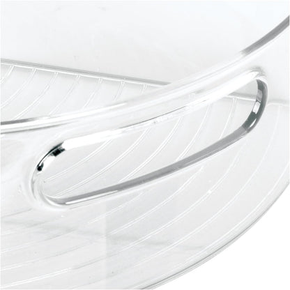 Lazy Susan 1/4 Wedge Bin with Handle for Corner Cabinet, Set of 4, Clear, Made in USA