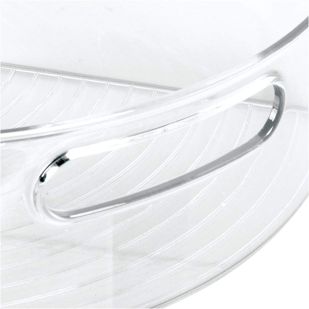 Lazy Susan 1/4 Wedge Bin with Handle for Corner Cabinet, Set of 4, Clear, Made in USA