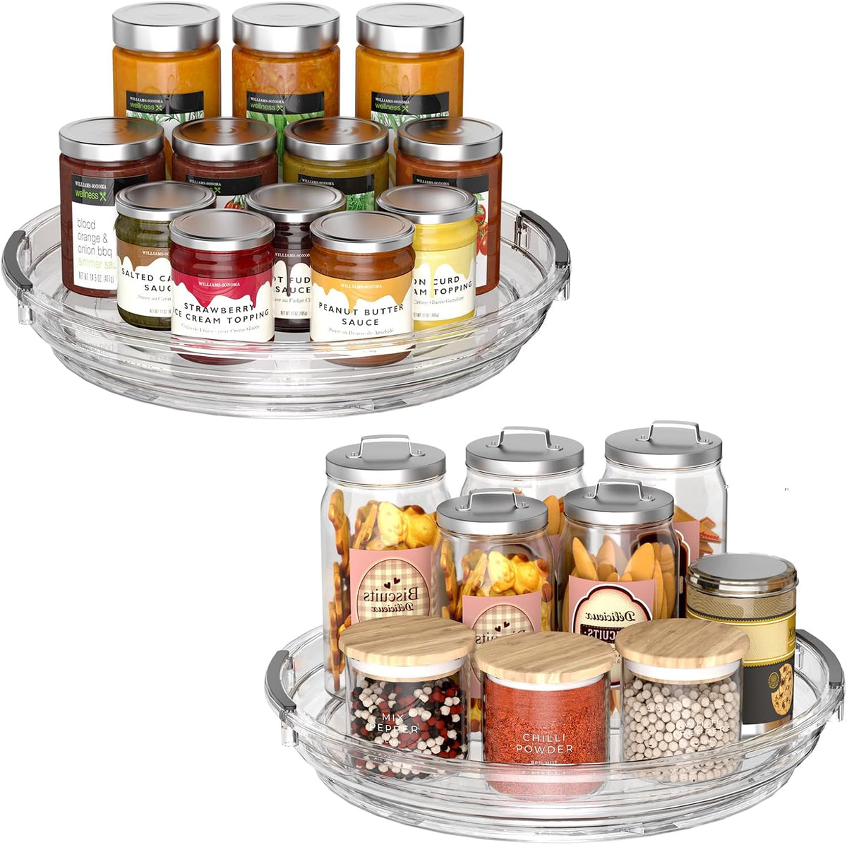 Lazy Susan, 9 Inch Clear Turntable for Kitchen Cabinet