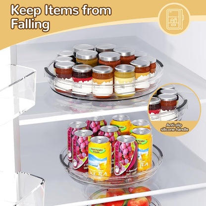 Lazy Susan, 9 Inch Clear Turntable for Kitchen Cabinet