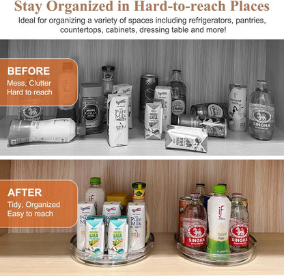 Lazy Susan, 9 Inch Clear Turntable for Kitchen Cabinet