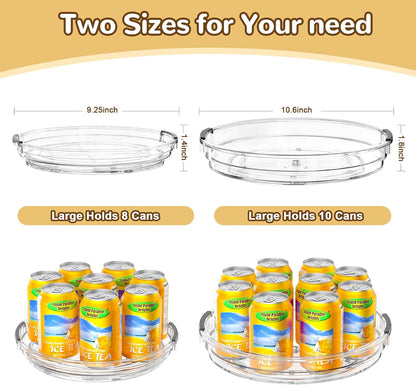 Lazy Susan, 9 Inch Clear Turntable for Kitchen Cabinet