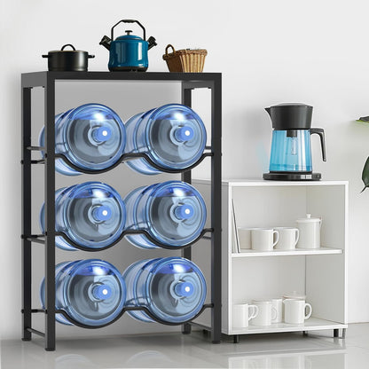 5 Gallon Water Jug Holder for 10 Bottles, 5-Tier Double Row Holds | Detachable, Heavy-Duty, with Reinforcement Frame, for Office, Kitchen, Garages, Restaurant and Gym